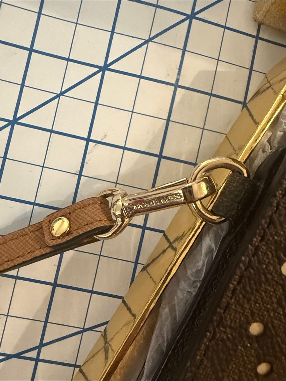 Michael Kors Studded Signature Wristlet Clutch – Brown – Brand New, 2017, VEGAN - Picture 10 of 15